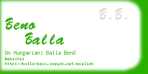 beno balla business card